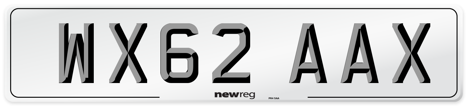 WX62 AAX Number Plate from New Reg